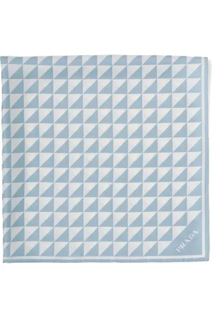 Prada Geometric-print silk twill scarf