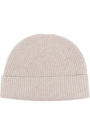 Sunspel Cashmere ribbed beanie hat