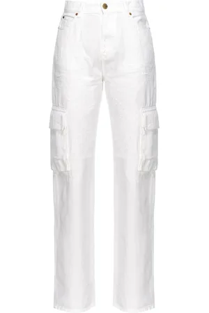 Pinko High-rise straight-leg cargo jeans