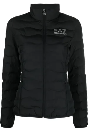EA7 Logo-print puffer jacket