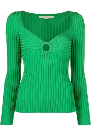 Stella McCartney Cut-out ribbed knitted top