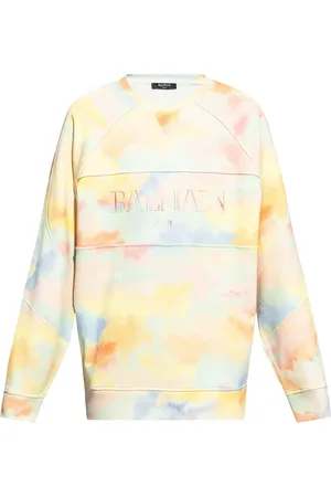 Balmain Cloud print logo-embroidered sweatshirt