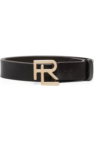 Ralph Lauren Monogram-buckle leather belt