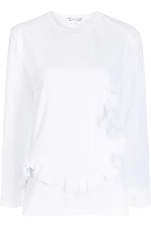 Comme des Garçons Ruffled-detail crew-neck sweatshirt
