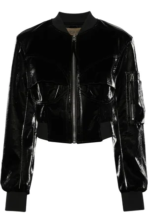 Elena Velez Bustier cropped bomber jacket