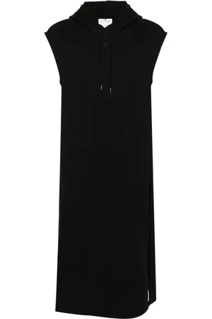 Courrèges Sleeveless hooded maxi dress
