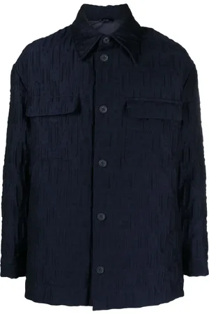 Fendi FF-embossed padded shirt jacket