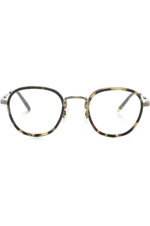 Oliver Peoples Tortoiseshell-effect round-frame glasses