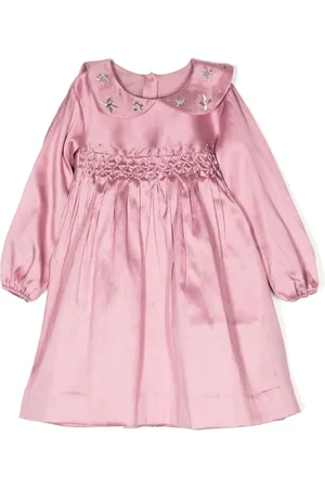 SHATHA ESSA Embroidered-collar detail dress