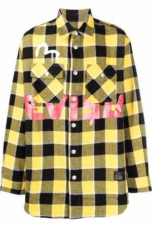 Evisu X Sfera Ebbasta check-print cotton shirt