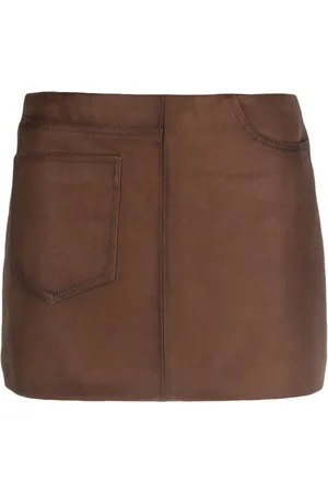 Manokhi Low-rise leather miniskirt