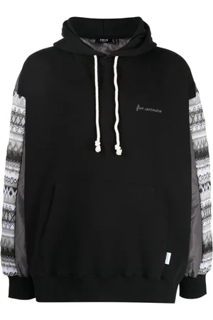 FIVE CM Logo-embroidered cotton hoodie