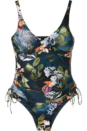Lygia & Nanny Bruma-print ruched swimsuit