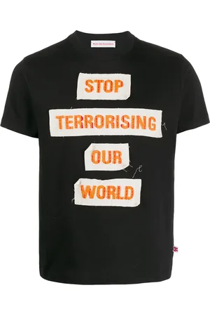 WALTER VAN BEIRENDONCK 2015 Stop Terrorising Our World patch T-shirt
