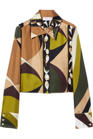 Puccini Pesci-print silk shirt