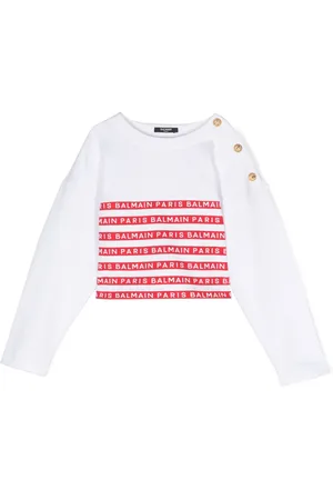 Balmain Logo-print cotton jumper