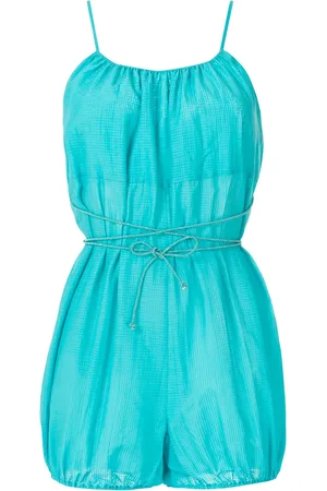 CLUBE BOSSA Calico tied playsuit