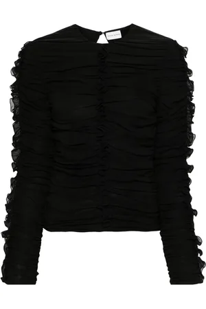 MAGDA BUTRYM Ruched silk-blend top