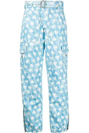 Alessandra Rich Heart-print cargo trousers