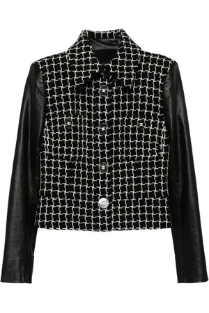 CHANEL 2010-2020s leather-sleeved jacket