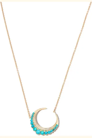 JACQUIE AICHE Small 14kt yellow Crescent Moon necklace