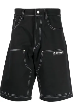 MISBHV Contrast-stitched straight-leg shorts