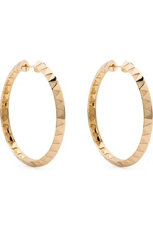 HARWELL GODFREY 18kt yellow Knife Edge hoop earrings
