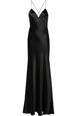 RAQUEL DINIZ A-line silk maxi dress