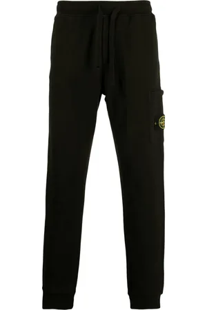 Stone Island Logo-embroidered cotton track pants