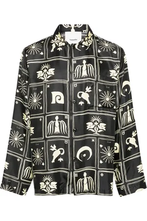 Nanushka Graphic-print silk shirt