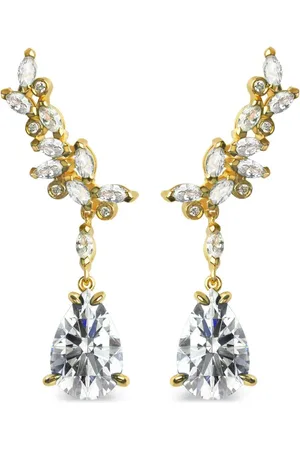 Lark & Berry 14kt yellow Veto Raindrop diamond earrings
