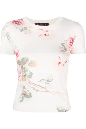 John Galliano 1990s floral-print T-shirt