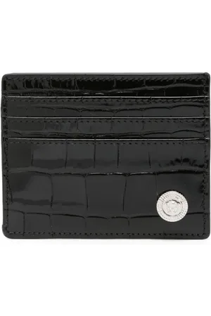 VERSACE Crocodile-effect leather cardholder