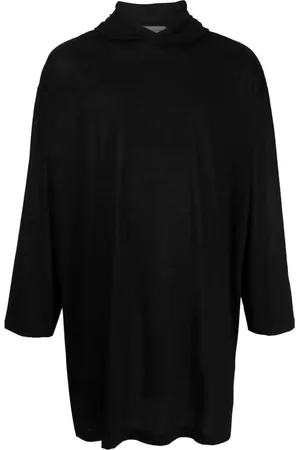 YOHJI YAMAMOTO Graphic-print long hoodie T-shirt