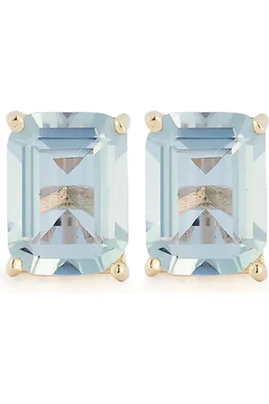 Mateo 14kt yellow blue topaz stud earrings