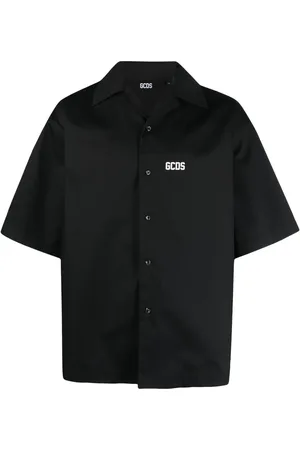 GCDS Logo-print bowling shirt