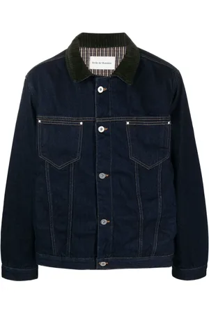 Drôle de Monsieur Logo-patch denim jacket