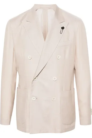 LARDINI Peak-lapels double-breasted blazer