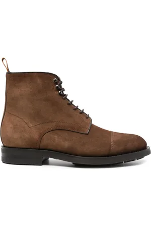 santoni Lace-up suede boots