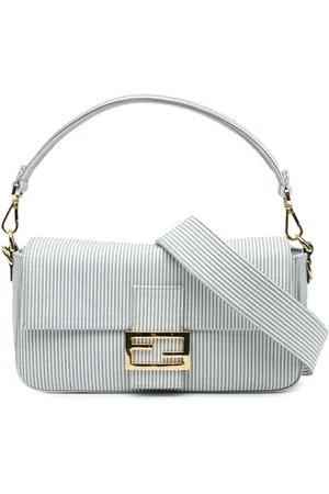 Fendi 2010-2024 Striped Jersey Baguette satchel