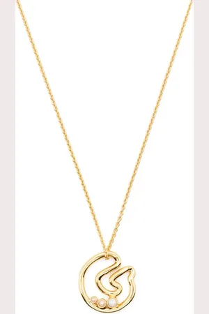 Missoma Pearl-embellished initial pendant necklace