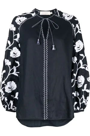 Silvia Tcherassi Molveno floral-embroidered tunic top