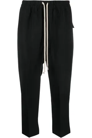 Rick Owens Contrasting-drawstring cropped trousers