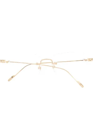Cartier 18kt gold Double C Décor square optical glasses