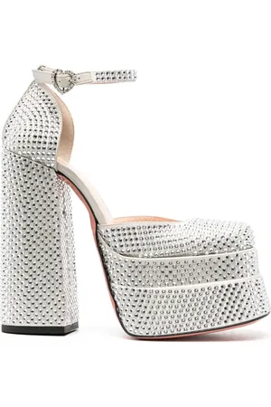 VIVETTA Crystal-embellished platform pumps