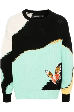 Nahmias Butterfly intarsia-knit jumper