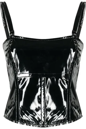 Patrizia Pepe Laminated corset tank top