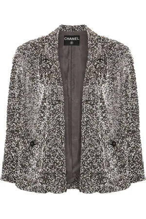 CHANEL 1999 beaded CC button jacket