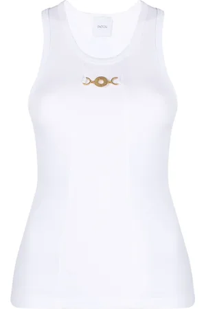 Patou Logo-charm cotton tank top