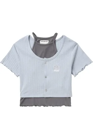 Musium Div. Layered ribbed-knit top